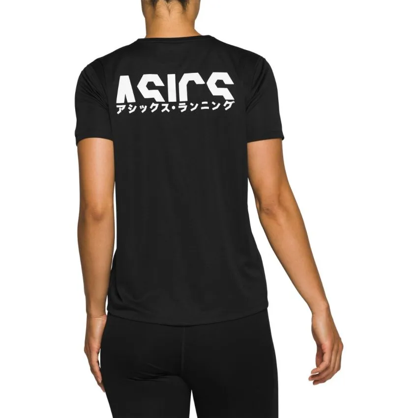 Asics Mujer Camisetas Katakana SS Top Negro 