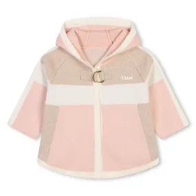 CHLOE Abrigo con capucha tricolor