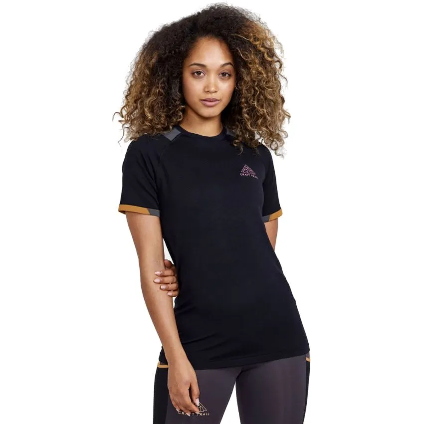 Craft Mujer Camisetas Pro Trail Fuseknit SS Tee Negro 