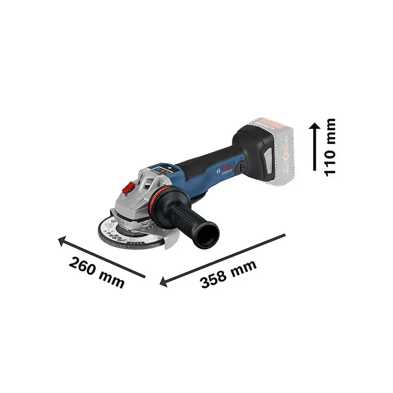 Esmeriladora Bosch GWS 18V-10 PSC Brushless Heavy Duty Sin B