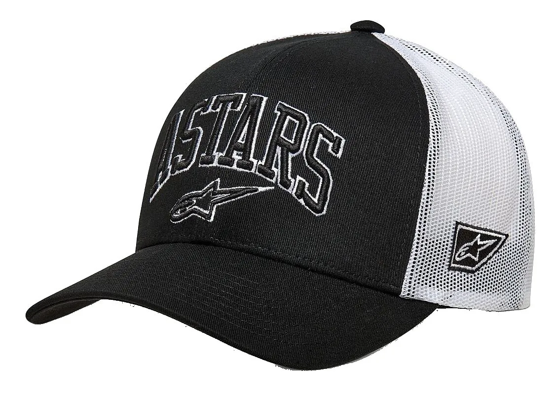 gorra con visera Alpinestars Dunker Trucker - Black/White - men´s