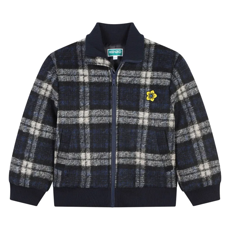 KENZO KIDS Abrigo de lana de cuadros
