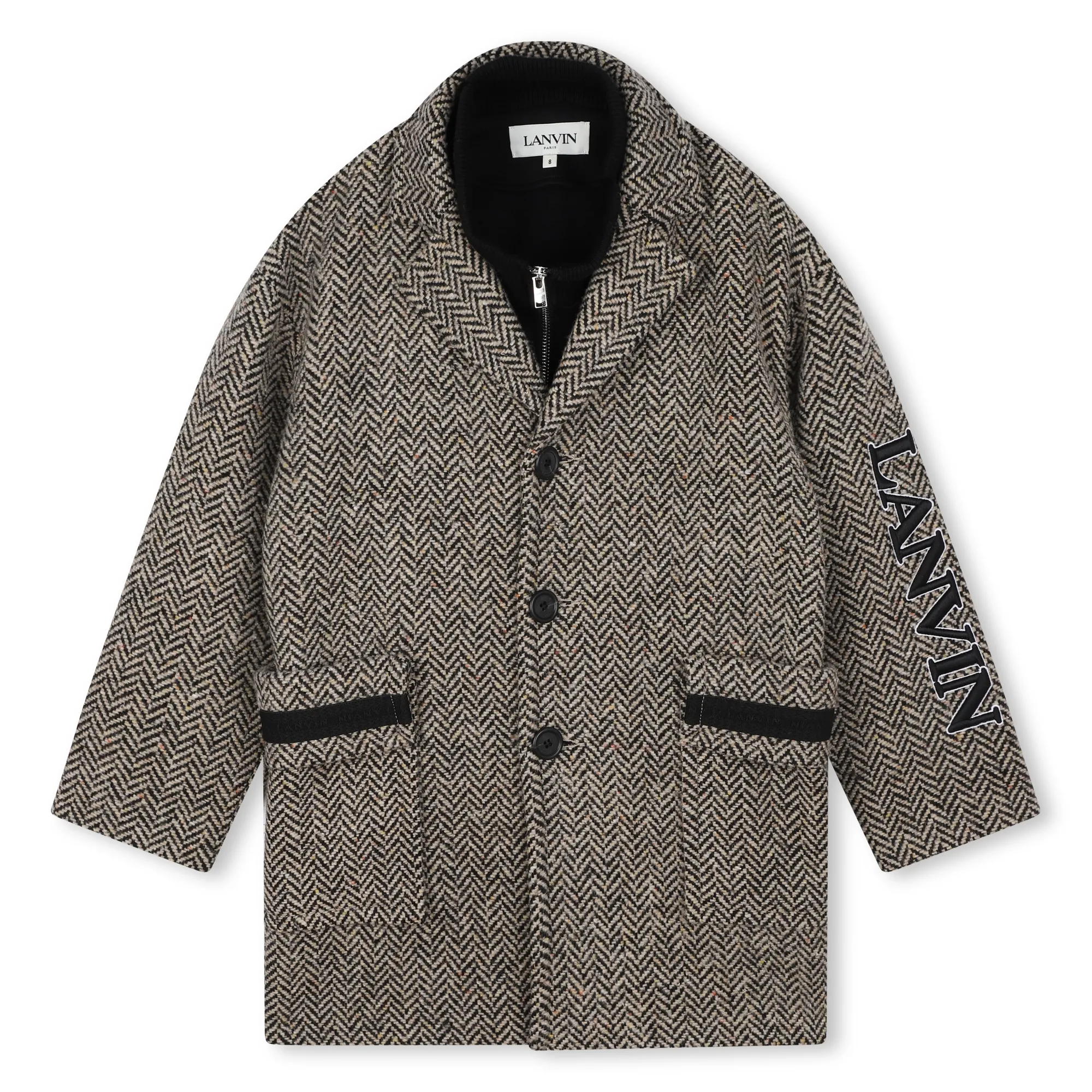 LANVIN Abrigo midi estampado espigas