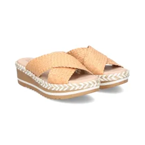 LÓPEZ Sandalias con plataforma de Mujer CAMEL