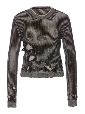 MM6 Maison Margiela Suéter Cuello Redondo - Gris