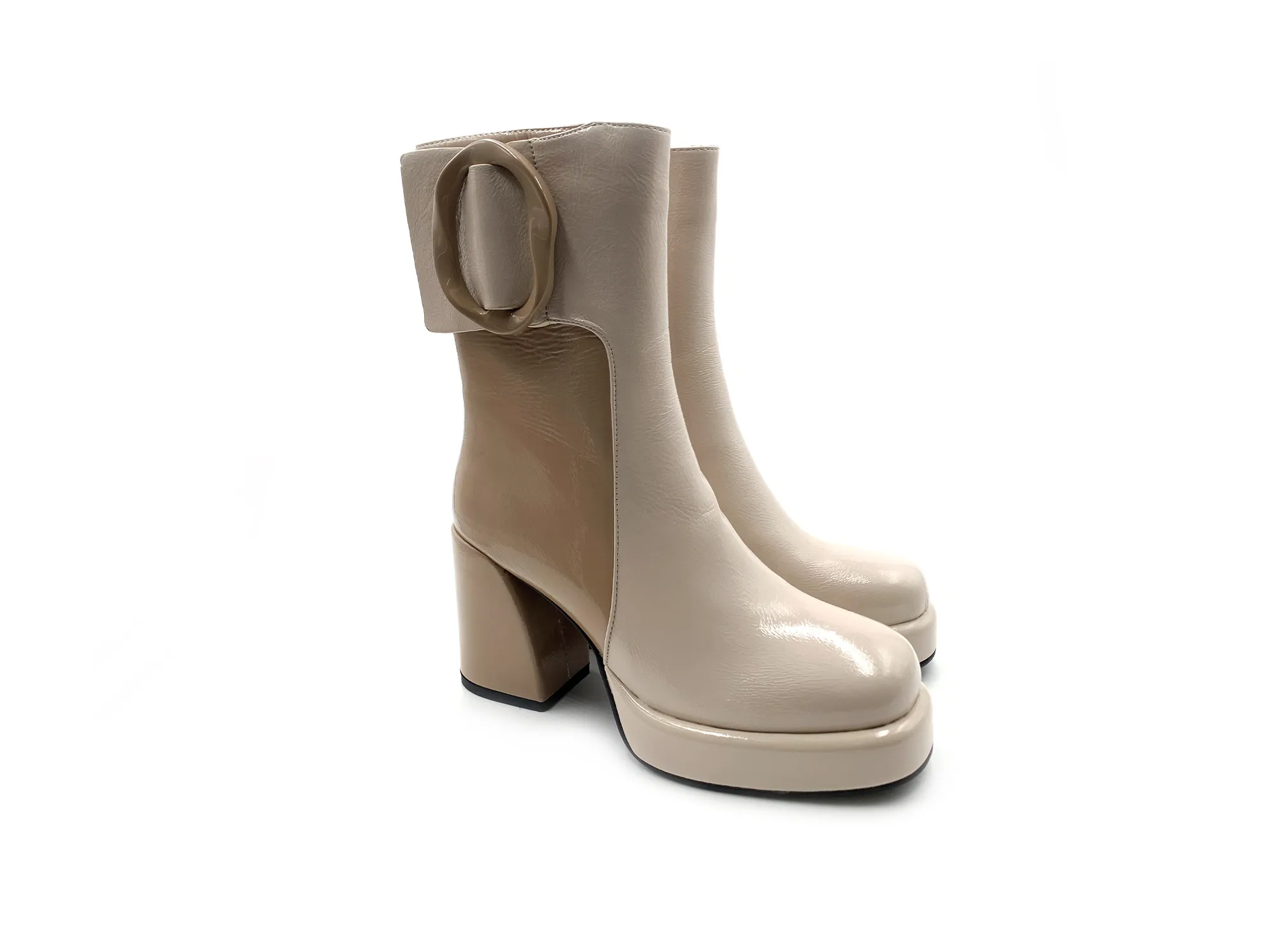 Noa Harmon 9524-m80 Botín Matilda Plataforma 3 Tacón 8 Charol Mujer