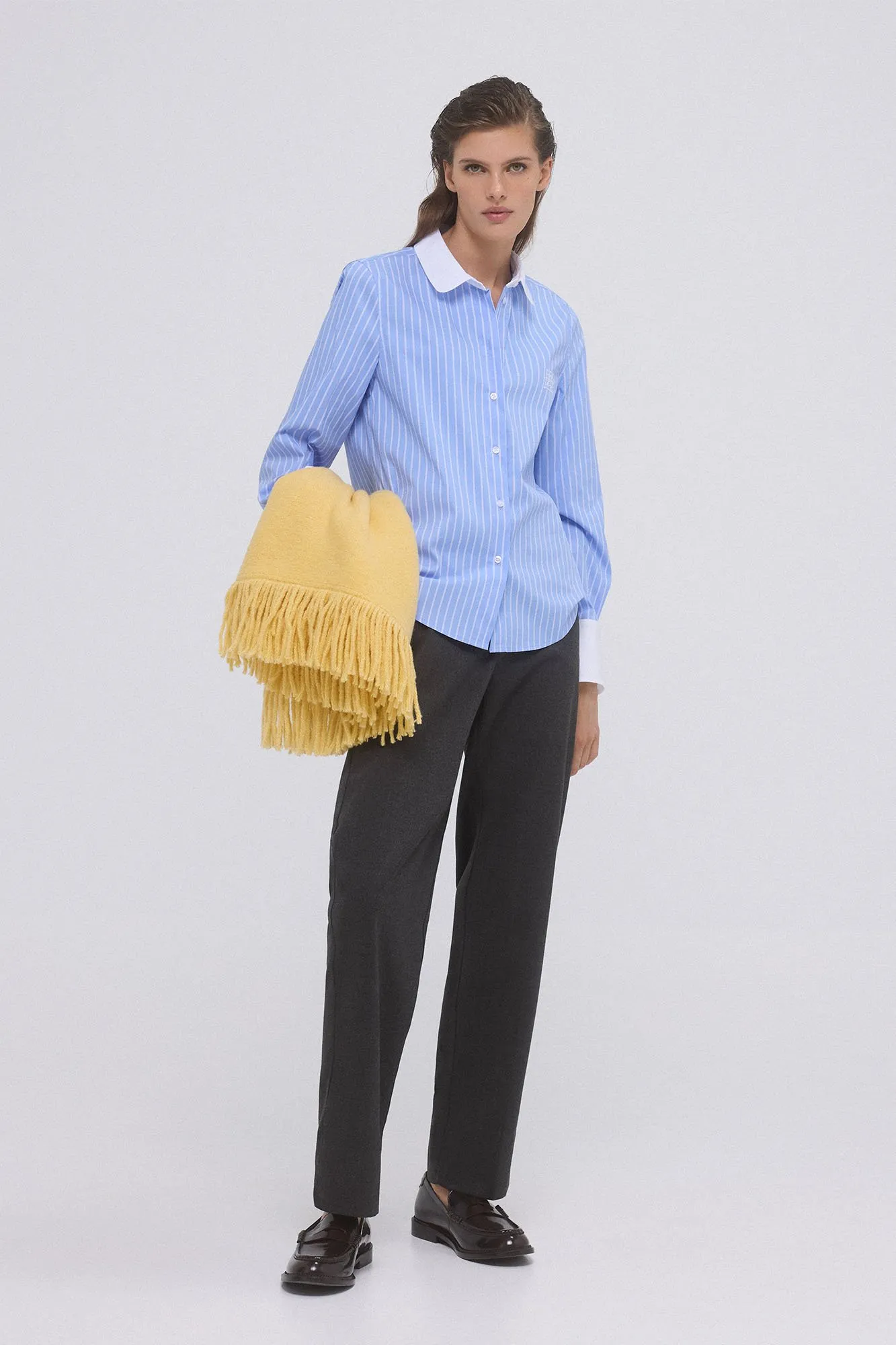 Pedro del Hierro Camisa easy iron rayas cuello bebe