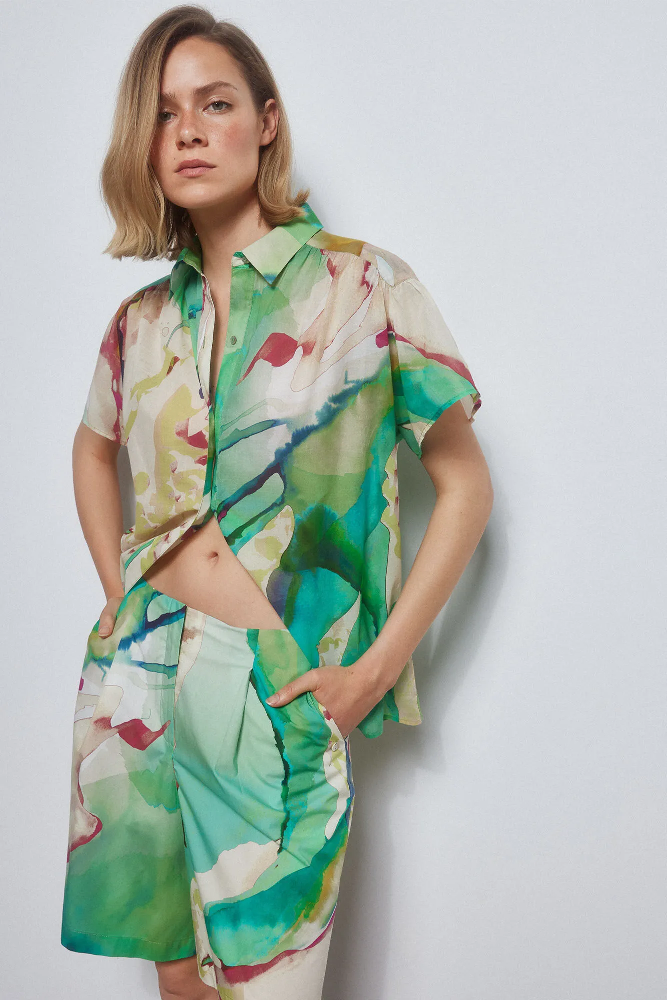 Pedro del Hierro Camisa manga corta estampada