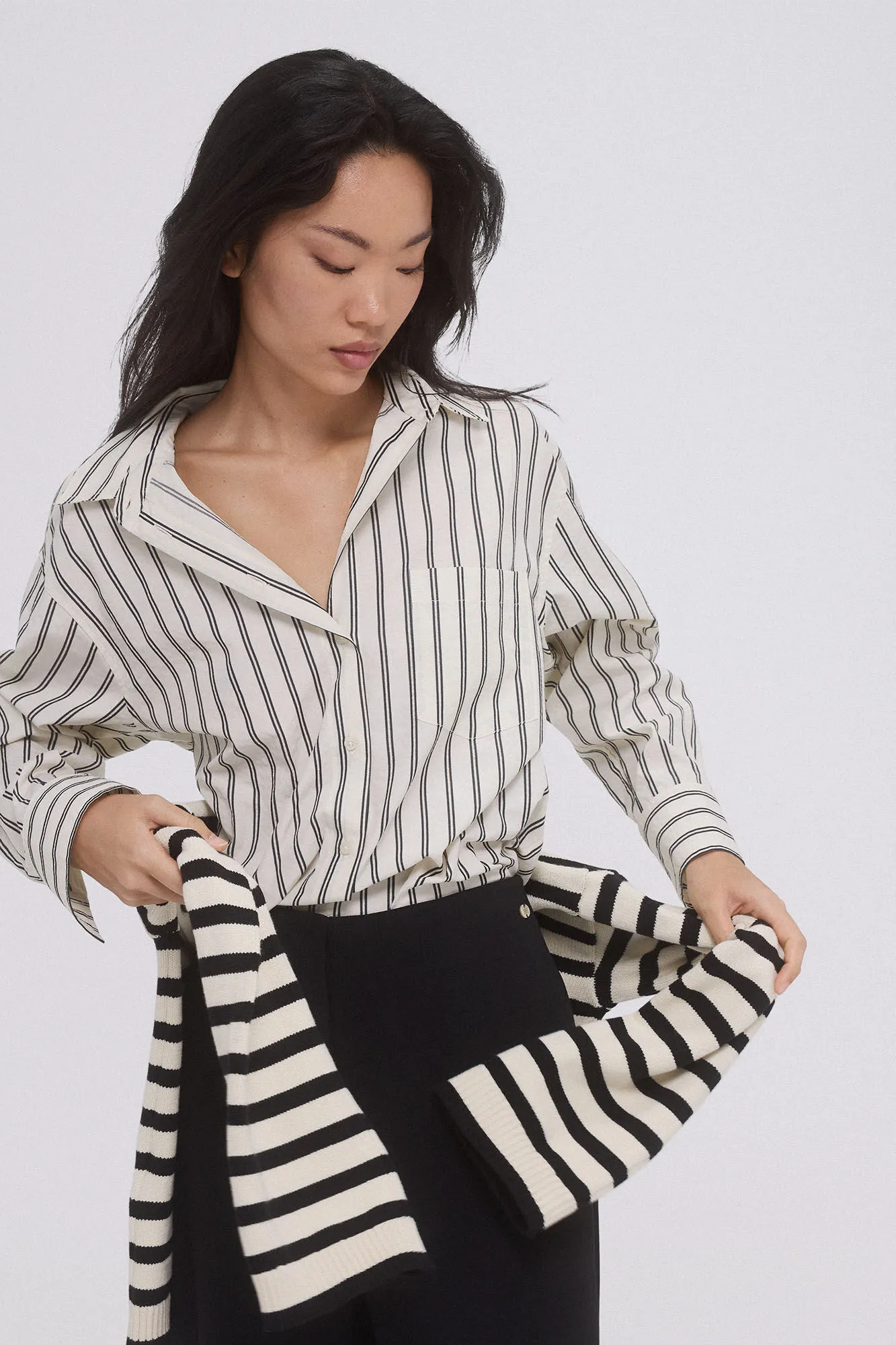 Pedro del Hierro Camisa oversize rayas