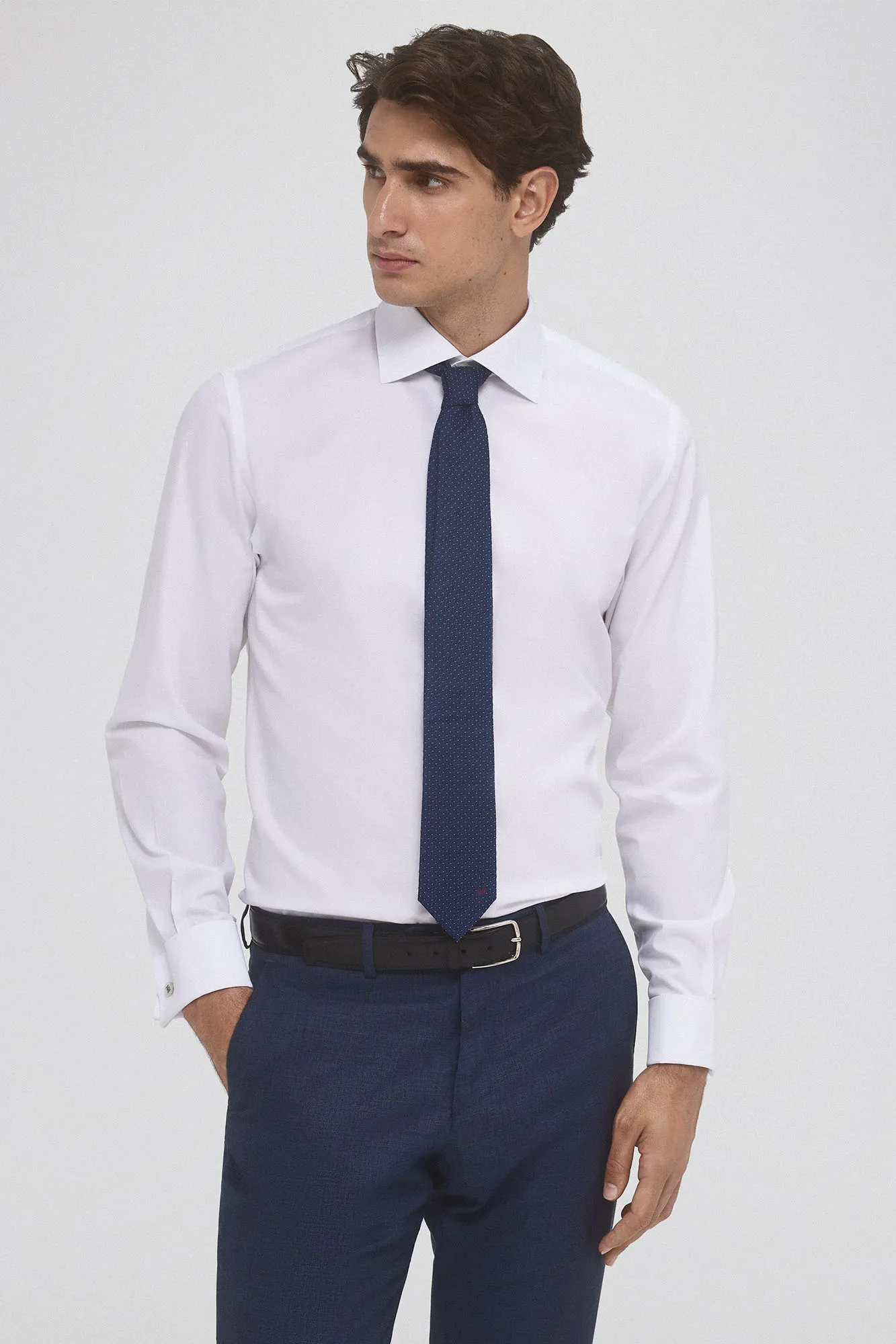 Pedro del Hierro Camisa vestir puño gemelos non iron + antimanchas