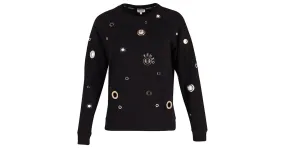 Sudadera Kenzo con Ojales en Algodón Negro 