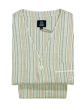 Talla 3XL y 4XL - Pijama Kiff-kiff de verano en tela popelín a rayitas