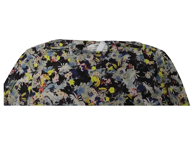 Top floral de manga larga de Erdem en tejido de punto multicolor 