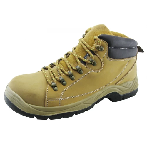 zapatos de seguridad de la PU de cuero nobuck de inyección de PU