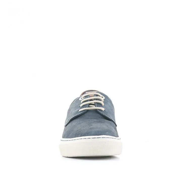 Zapatos sport Baerchi azules con detalles en cuero